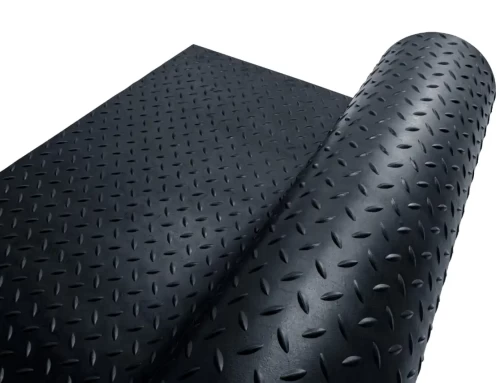 Which Indian exporters or manufacturers produce jumbo-sized rubber and carpet mats, especially industrial or custom products?