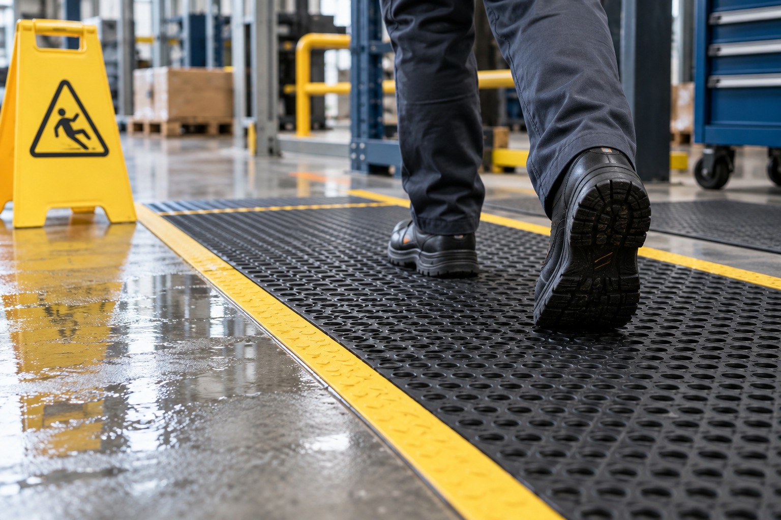 How to Reduce Slips and Falls With the Right Rubber Matting