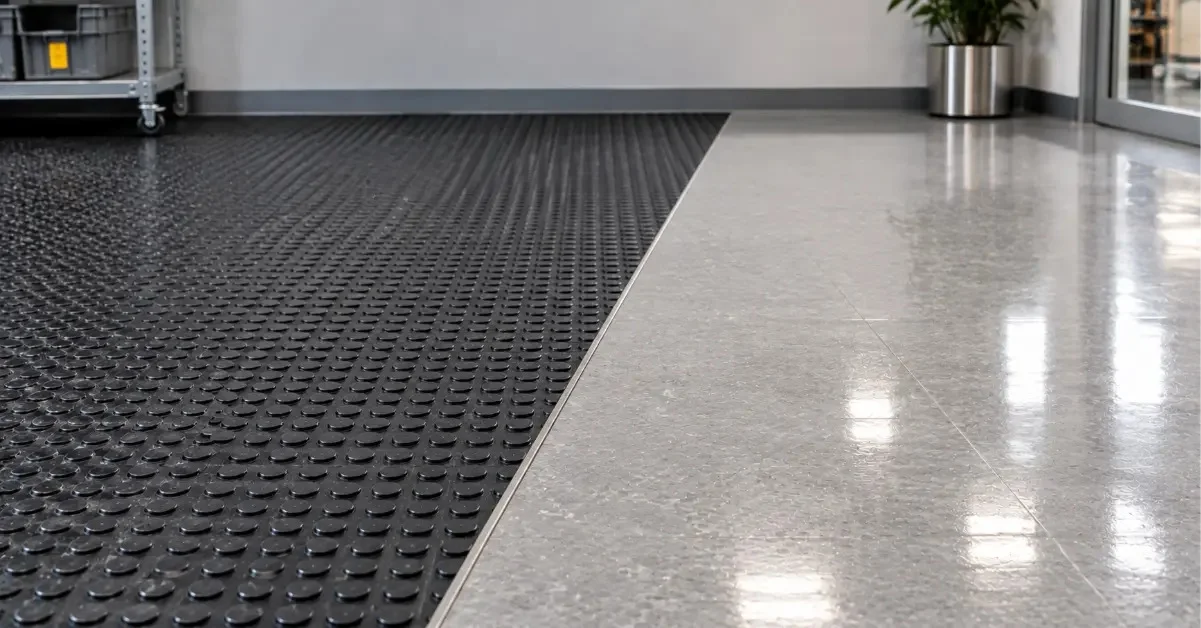 Rubber mats vs vinyl flooring for commercial spaces