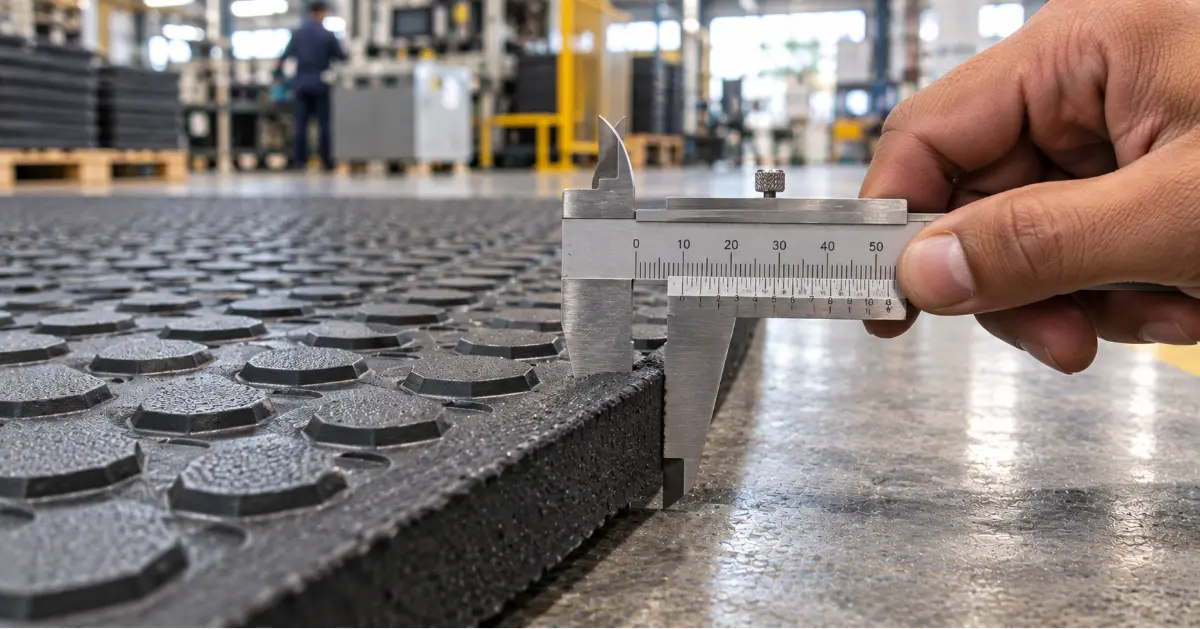 What thickness of rubber mat is best for industrial use