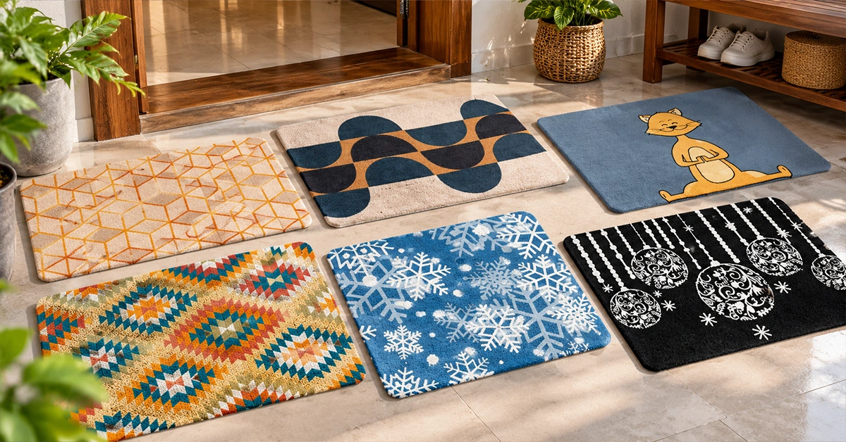 Sublimation doormats in the USA with custom printed designs